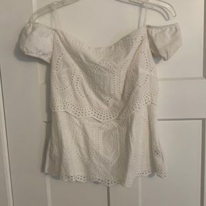 Bailey 44 bnwt off the shoulder eyelet top